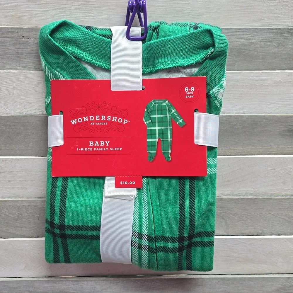Baby Plaid Matching Family Footed Pajama | Wondershop | 6-9 Mos